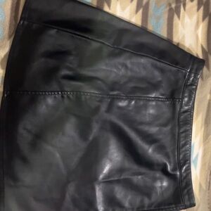 Black Leather Mini Skirt